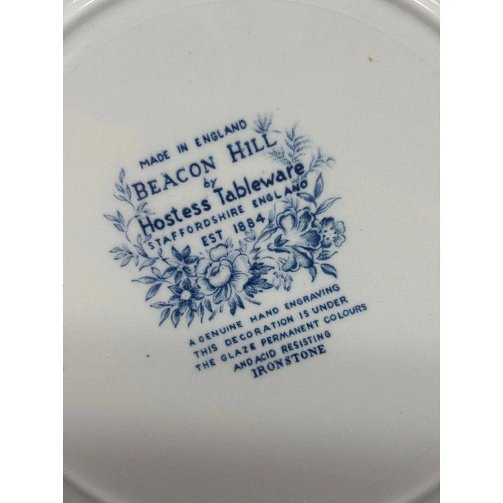 Beacon Hill Hostess Tableware Dinner Plates Set of 2 Blue‎ Floral White (8